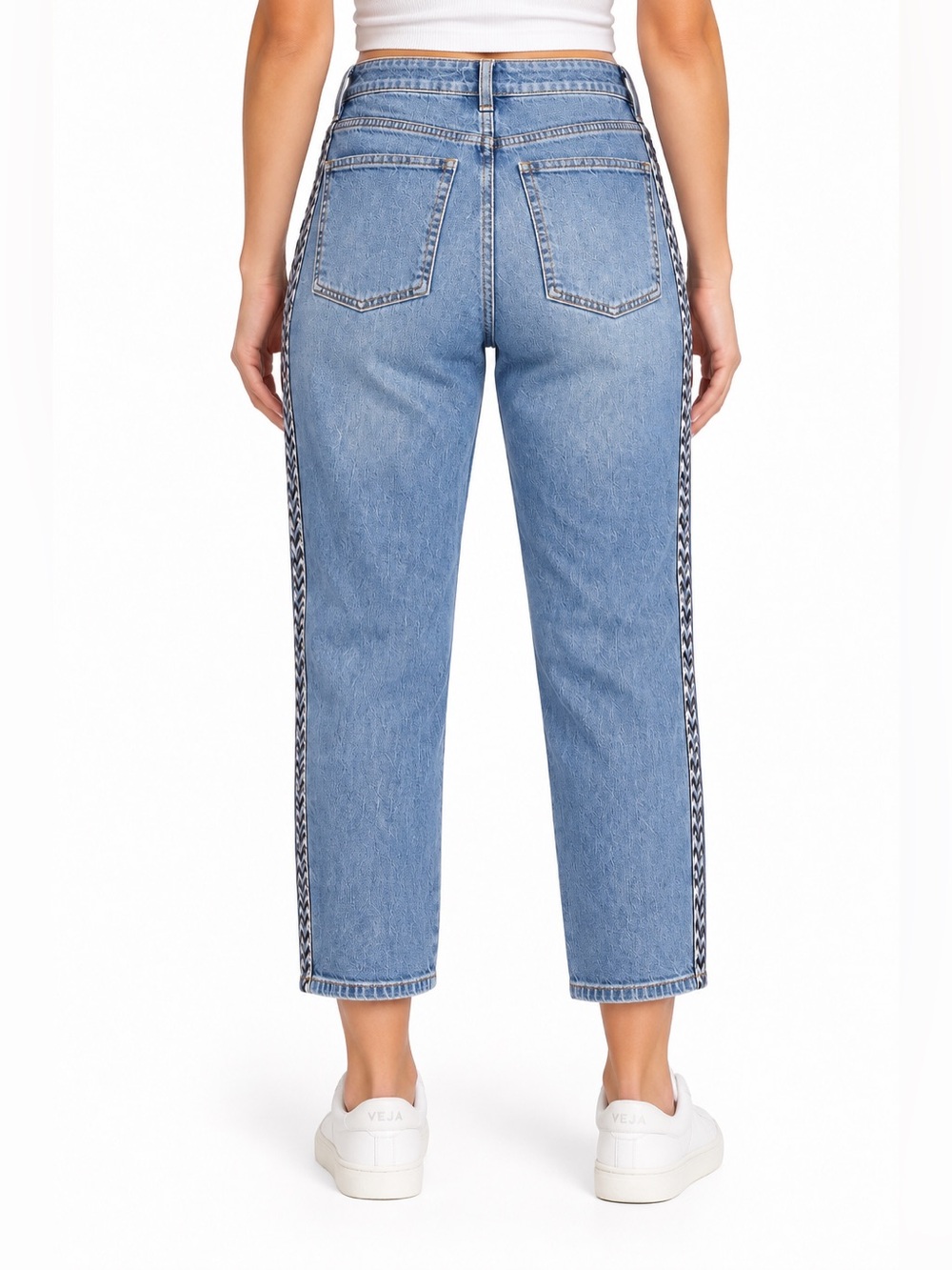 Express Blue Ankle Jeans - Picture 3 of 5